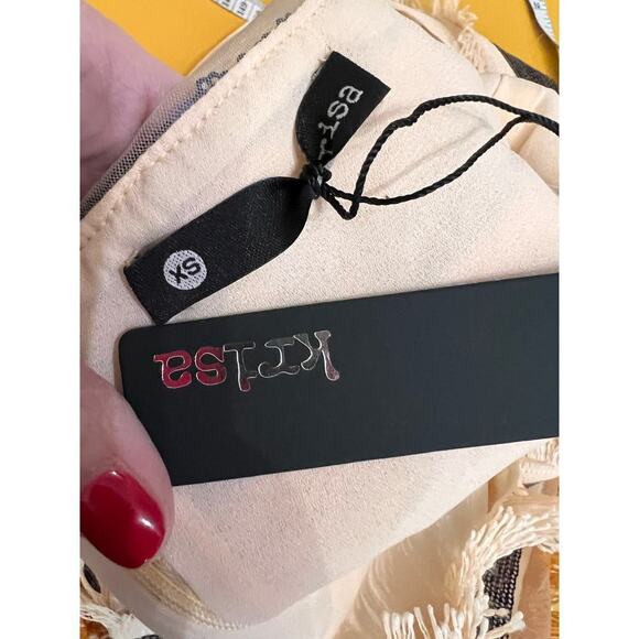 Krisa REVOLVE Sequin Fringed Havana Sleeveless Tank Mini Dress Size XS NWT - Picture 7 of 9